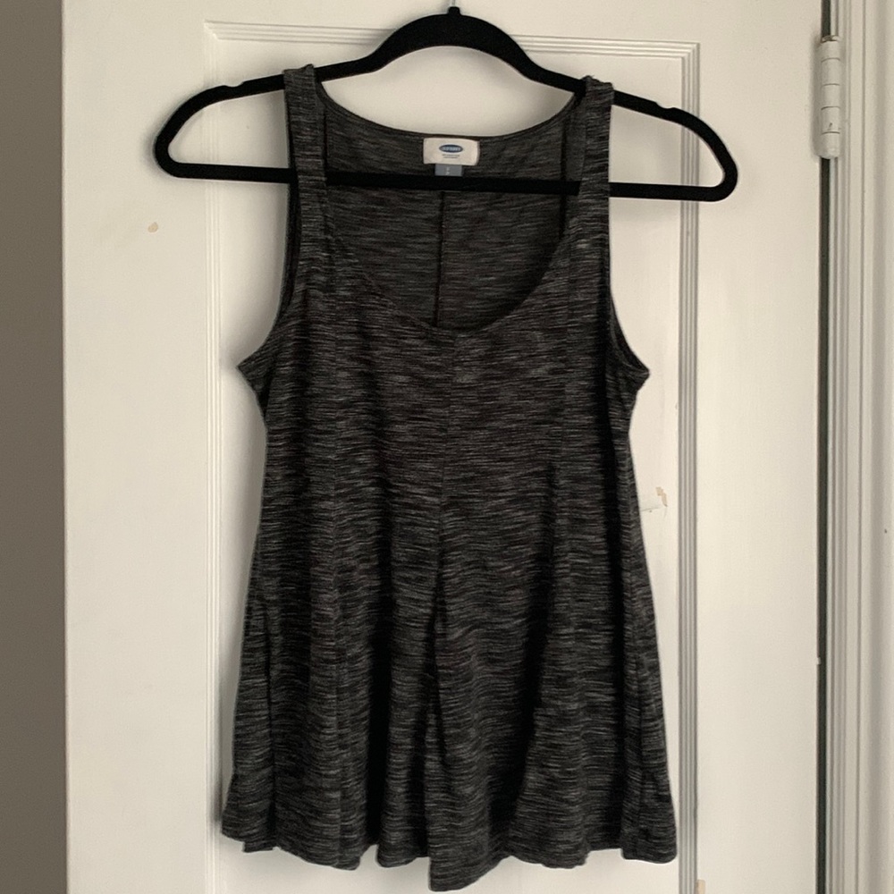 Old Navy Heather Gray Scoop Neck Swing Tank Top - Size Small
